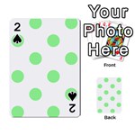 Polka Dots - Light Green on White Playing Cards 54 Designs