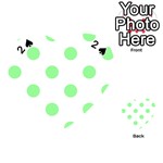 Polka Dots - Light Green on White Playing Cards 54 (Heart)