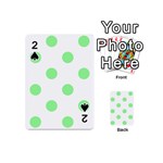 Polka Dots - Light Green on White Playing Cards 54 (Mini)