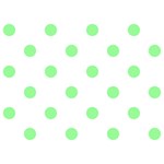 Polka Dots - Light Green on White Birthday Cake 3D Greeting Card (7x5)