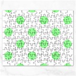 Polka Dots - Light Green on White Jigsaw Puzzle (Rectangular)