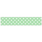 Polka Dots - White on Celadon Green Flano Scarf (Small)
