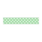 Polka Dots - White on Celadon Green Flano Scarf (Mini)