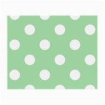 Polka Dots - White on Celadon Green Small Glasses Cloth