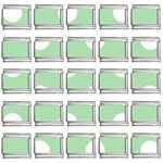 Polka Dots - White on Celadon Green 9mm Italian Charm (25 pack)