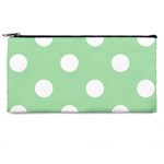 Polka Dots - White on Celadon Green Pencil Case