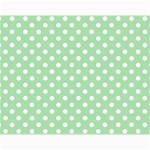 Polka Dots - White on Celadon Green Collage 11  x 14 