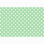 Polka Dots - White on Celadon Green Collage 12  x 18 