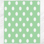 Polka Dots - White on Celadon Green Canvas 8  x 10 