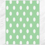 Polka Dots - White on Celadon Green Canvas 12  x 16 
