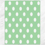 Polka Dots - White on Celadon Green Canvas 16  x 20 