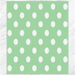Polka Dots - White on Celadon Green Canvas 20  x 24 