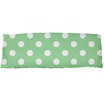 Polka Dots - White on Celadon Green Body Pillow Case Dakimakura (Two Sides)