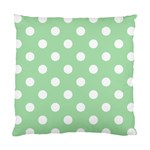 Polka Dots - White on Celadon Green Standard Cushion Case (One Side)