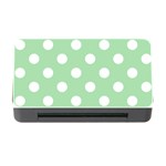Polka Dots - White on Celadon Green Memory Card Reader with CF