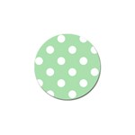Polka Dots - White on Celadon Green Golf Ball Marker