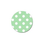 Polka Dots - White on Celadon Green Golf Ball Marker (10 pack)