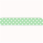 Polka Dots - White on Celadon Green Small Bar Mat