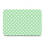 Polka Dots - White on Celadon Green Plate Mat