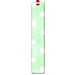 Polka Dots - White on Celadon Green Large Book Mark