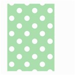 Polka Dots - White on Celadon Green Large Garden Flag (Two Sides)