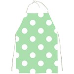 Polka Dots - White on Celadon Green Full Print Apron