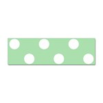 Polka Dots - White on Celadon Green Sticker Bumper (100 pack)