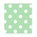 Polka Dots - White on Celadon Green Greeting Card 4.5  x 6 