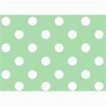Polka Dots - White on Celadon Green 5  x 7  Photo Cards