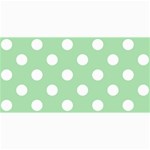 Polka Dots - White on Celadon Green 4  x 8  Photo Cards