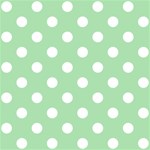Polka Dots - White on Celadon Green ScrapBook Page 12  x 12 