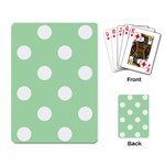 Polka Dots - White on Celadon Green Playing Cards Single Design