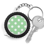 Polka Dots - White on Celadon Green Measuring Tape