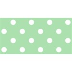 Polka Dots - White on Celadon Green YOU ARE INVITED 3D Greeting Card (8x4)