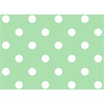 Polka Dots - White on Celadon Green Birthday Cake 3D Greeting Card (7x5)