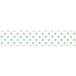 Polka Dots - Celadon Green on White Flano Scarf (Small)
