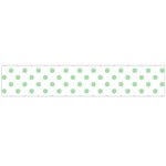 Polka Dots - Celadon Green on White Flano Scarf (Large)