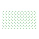 Polka Dots - Celadon Green on White Satin Wrap