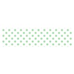 Polka Dots - Celadon Green on White Satin Scarf (Oblong)