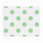 Polka Dots - Celadon Green on White Small Glasses Cloth (2 Sides)
