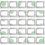 Polka Dots - Celadon Green on White 9mm Italian Charm (25 pack)
