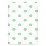Polka Dots - Celadon Green on White Removable Flap Cover (S)