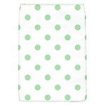 Polka Dots - Celadon Green on White Removable Flap Cover (L)