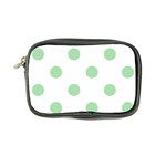 Polka Dots - Celadon Green on White Coin Purse
