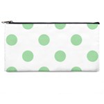 Polka Dots - Celadon Green on White Pencil Case