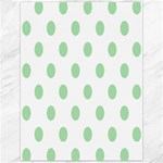 Polka Dots - Celadon Green on White Canvas 12  x 16 