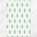 Polka Dots - Celadon Green on White Canvas 12  x 18 