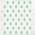 Polka Dots - Celadon Green on White Canvas 16  x 20 