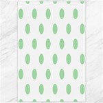 Polka Dots - Celadon Green on White Canvas 20  x 30 