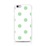 Polka Dots - Celadon Green on White Apple iPhone 6/6S Silicone Case (Transparent)